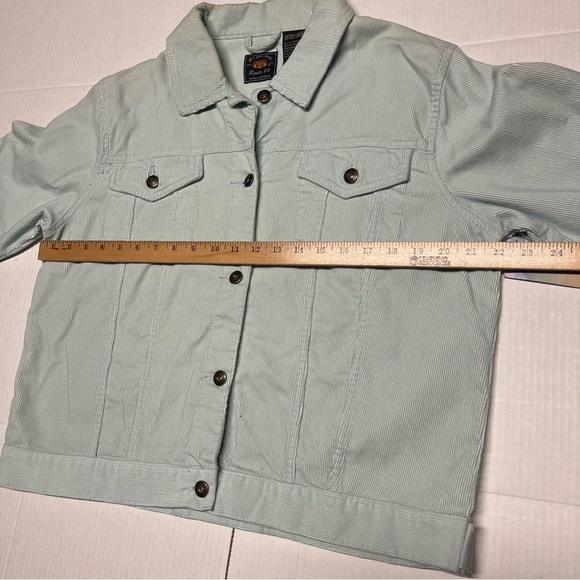 Vintage Route 66 Women's Teal Corduroy XL Button Up Jacket NEW - Picture 7 of 7